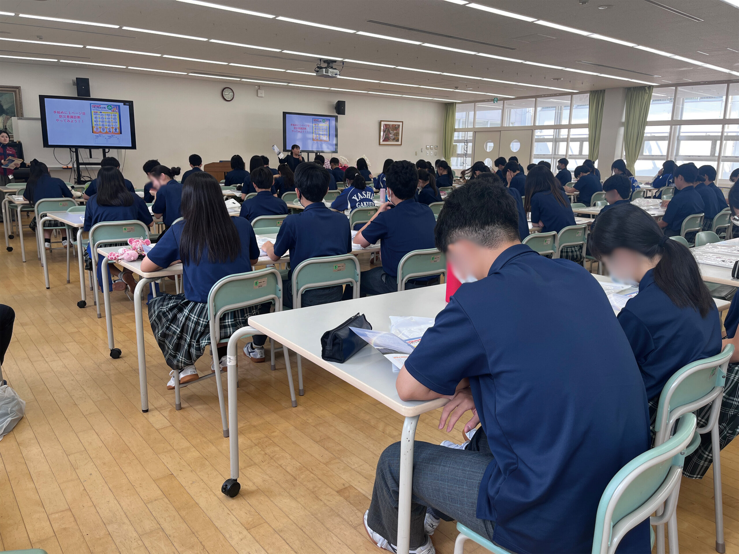 しながわ防災ジュニアプロジェクトの公開授業の様子